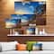 Designart - Paradise Tropical Island Beach Sunrise - Seashore Canvas Art Print